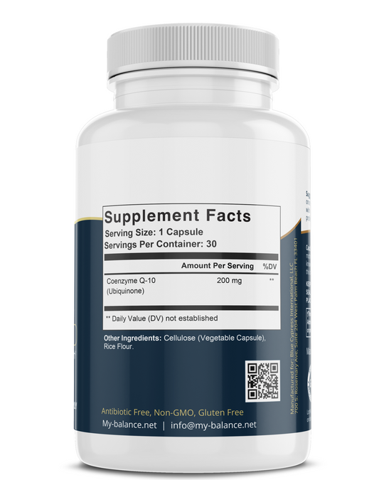 Coenzyme Q-10 Supplement - Premium CoQ10 for Heart Health & Cellular Energy Support
