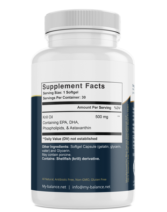 Premium Krill Oil Supplement - Superior Omega-3 EPA DHA for Heart & Brain Health