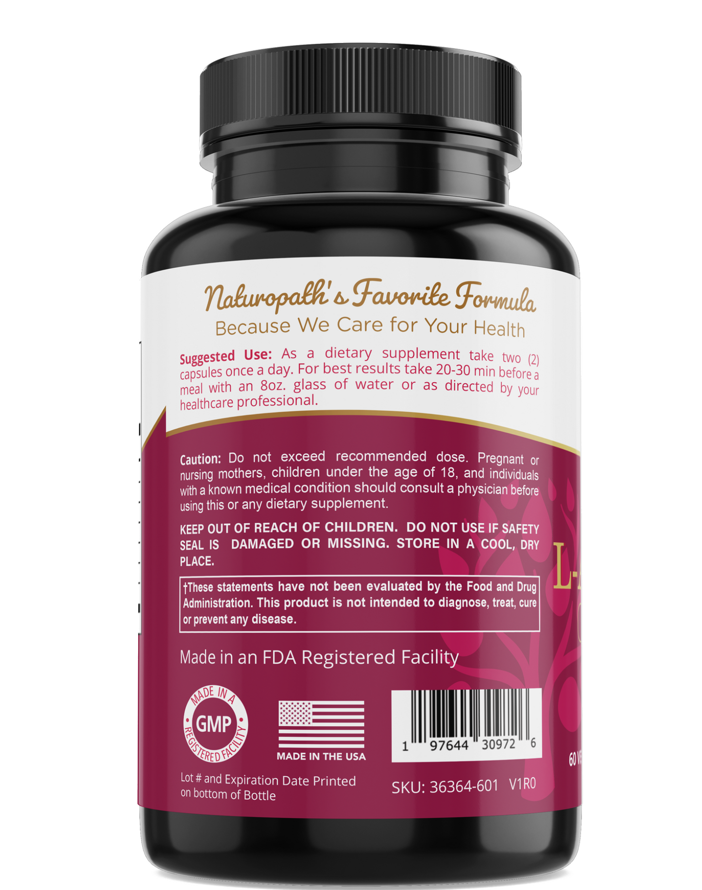 L-Arginine Supplement - Pure Clean Formula for Heart Health & Athletic Performance
