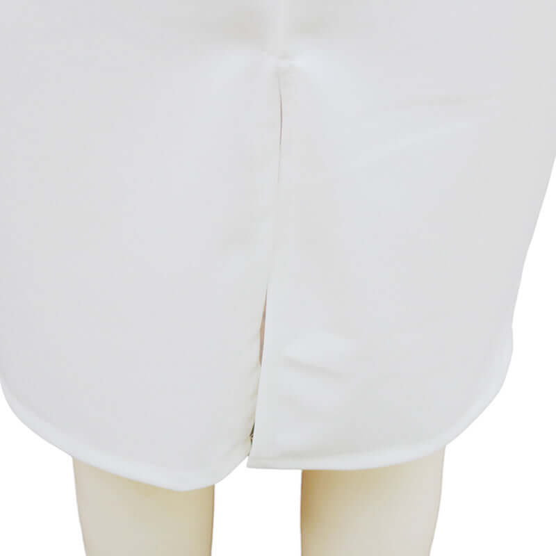 Women's Solid Color Blazer V-Neck Dress With Belt & Hem