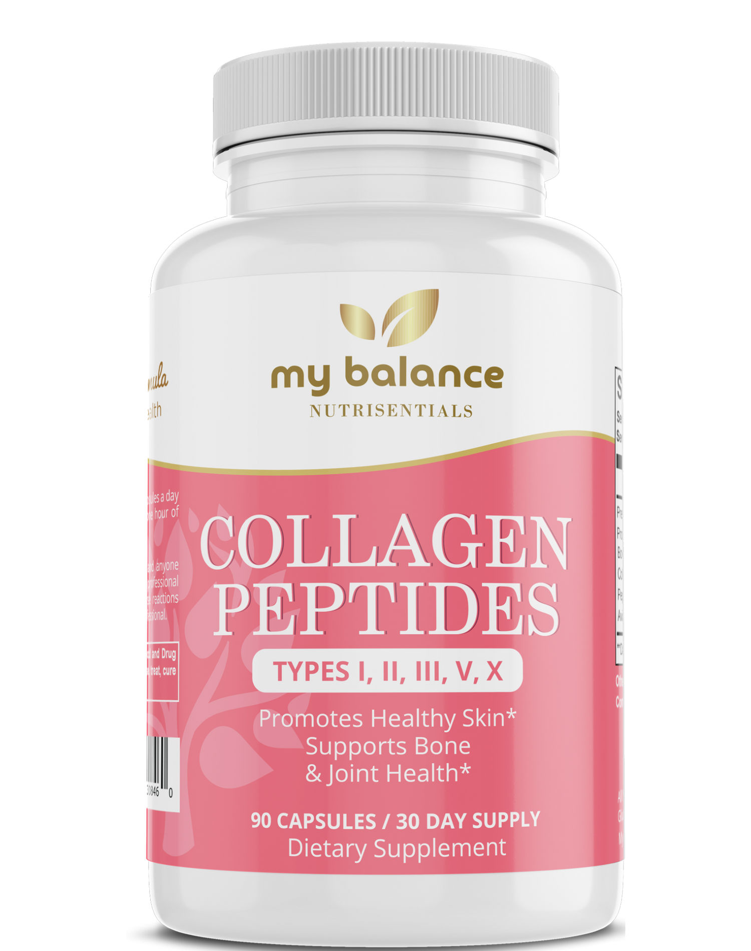 Multi-Collagen Peptides Types I, II, III, V, X - Complete Body Support Supplement