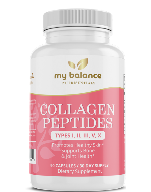 Multi-Collagen Peptides Types I, II, III, V, X - Complete Body Support Supplement