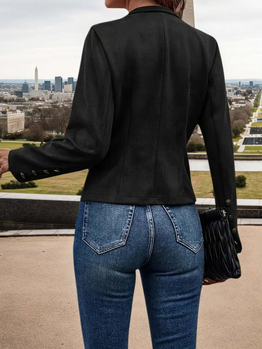 Women's Double Breasted Jacket - Casual Spring Autumn Blazer
