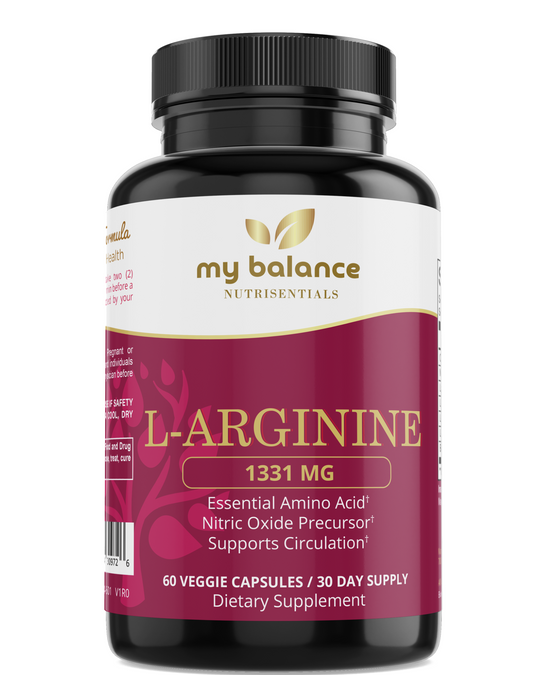  L-Arginine Supplement - Pure Clean Formula for Heart Health & Athletic Performance